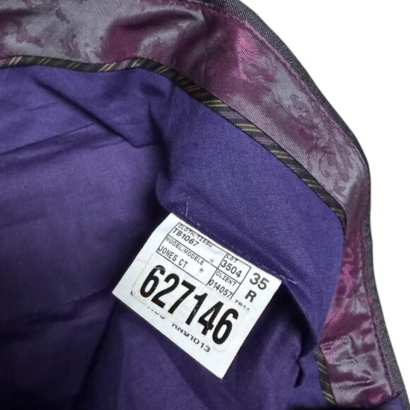 TED BAKER Wool Pleated Dress Pant Luxury Designer Business Casual Trousers 35x31 - Picture 7 of 7